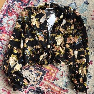 Zara Cropped Floral Top